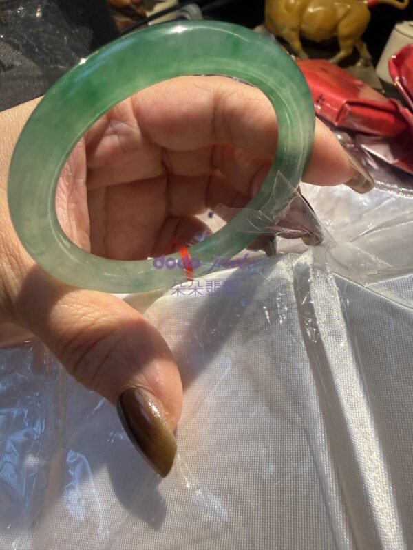 [三月上新]緬甸A貨翡翠 極品帝王綠緬甸-高冰寬版手鐲